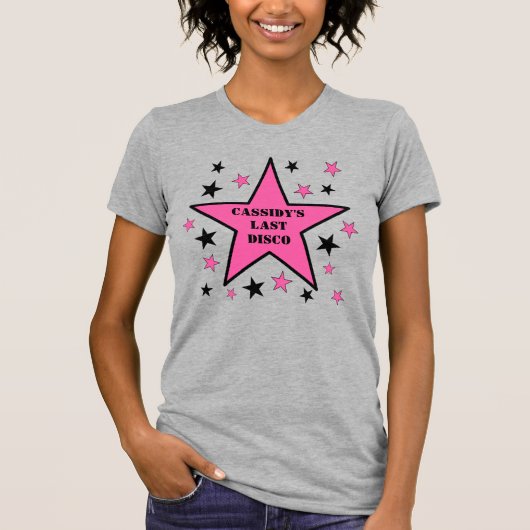 Haar laatste disco Cowgirl Bachelorette party T-shirt (Voorkant)