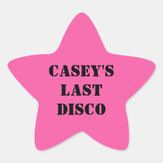 Haar laatste Disco Cowgirl vrijgezellenfeest Ster Sticker