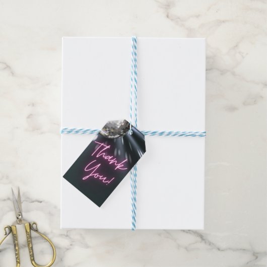 Haar laatste Disco Meidenavond Bedankt Cadeaulabel (Met Touw)
