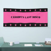 Haar laatste Disco Roze Cowgirl Afscheidspartij Spandoek (Beurs)