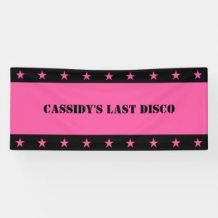 Haar Laatste Disco Roze Cowgirl Afscheidspartij Spandoek
