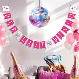 Haar laatste discobal Bachelorette Party Banner Si