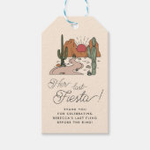 Haar laatste Fiesta Boho Desert Bachelorette Favor Cadeaulabel (Voorkant)