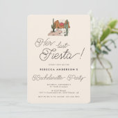 Haar laatste Fiesta woestijncactus vrijgezellenfee Kaart (Staand voorkant)