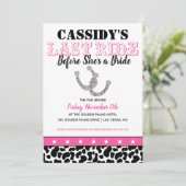 Haar laatste ride Disco Cowgirl Bachelorette Kaart (Staand voorkant)