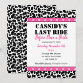 Haar laatste Ride Disco Cowgirl Bachelorette party Kaart (Voorkant / Achterkant)