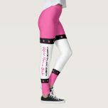 Haar laatste Ride Disco Cowgirl Bachelorette party Leggings<br><div class="desc">Viel in stijl met deze aangepaste leggings die perfect zijn voor je disco cowgirl met de naam bachelorette party. Zij hebben een roze,  zwarte en witte kleurenregeling met uw eigen douanebericht dat omhoog de kant van elk been loopt.</div>