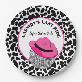 Haar laatste Ride Disco Cowgirl Bachelorette party Papieren Bordje