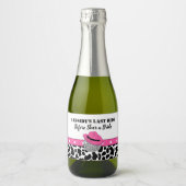 Haar laatste Ride Disco Cowgirl Bachelorette party Sparkling Wijnetiket (Voorkant)