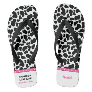 Haar laatste Ride Disco Cowgirl Bachelorette party Teenslippers