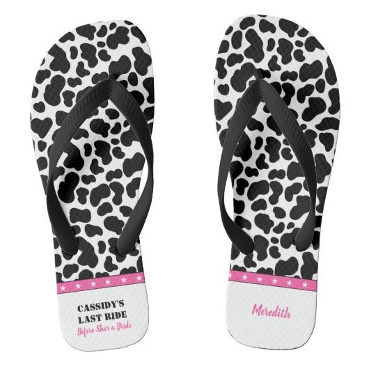 Haar laatste Ride Disco Cowgirl Bachelorette party Teenslippers (Voetbed)