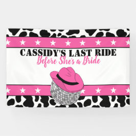 Haar Laatste Rit Disco Cowgirl Bachelorette Feest Spandoek