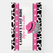 Haar Laatste Rit Disco Cowgirl Bachelorette-feest Spandoek (Verticaal)