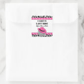 Haar Laatste Rit Disco Cowgirl Bachelorette Feest Vierkante Sticker (Tas)