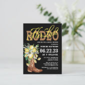 Haar laatste Rodeo Cowgirl Boots Lemons Vrijgezell Briefkaart (Staand voorkant)