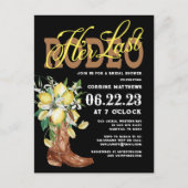 Haar laatste Rodeo Cowgirl Boots Lemons Vrijgezell Briefkaart (Voorkant)