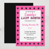 Haar Laatste Rodeo Disco Cowgirl Bachelorette Fees Kaart (Voorkant / Achterkant)