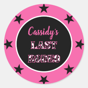 Haar Laatste Rodeo Disco Cowgirl Bachelorette Fees Ronde Sticker
