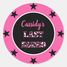 Haar laatste Rodeo Disco Cowgirl Bachelorette part Ronde Sticker