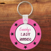 Haar laatste Rodeo Disco Cowgirl Bachelorette part Sleutelhanger (Voorkant)