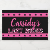 Haar laatste Rodeo Disco Cowgirl Bachelorette part Sparkling Wijnetiket (Enkel label)