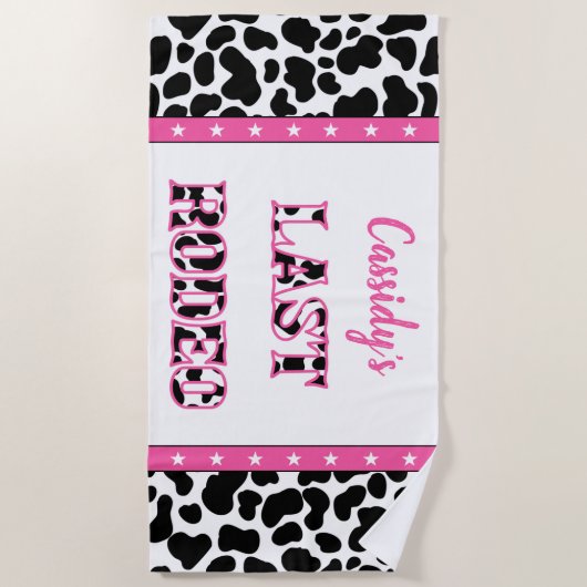 Haar laatste Rodeo Disco Cowgirl Bachelorette part Strandlaken (Voorkant)