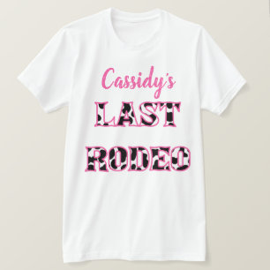 Haar laatste Rodeo Disco Cowgirl Bachelorette part T-shirt