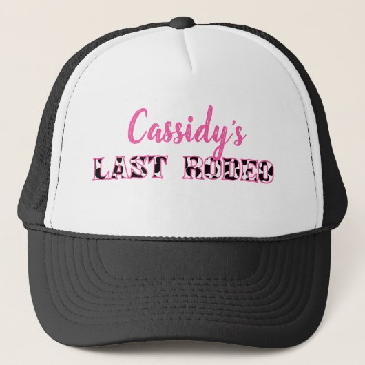 Haar laatste Rodeo Disco Cowgirl Bachelorette part Trucker Pet (Voorkant)