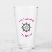 "Haar Ladyship on Board" Glas (Voorkant)
