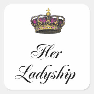 Haar Ladyship Vierkante Sticker