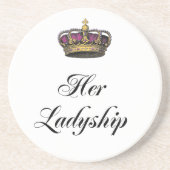 Haar Ladyship Zandsteen Onderzetter (Voorkant)