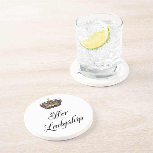 Haar Ladyship Zandsteen Onderzetter (Zijkant)