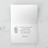 Haar leidende ster vaders dag Kaart (Binnen)