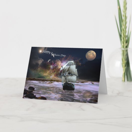 Haar leidende ster vaders dag Kaart (Voorkant)