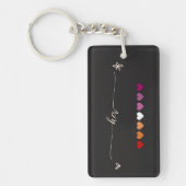Haar Lesbische Hartjes Acryl Sleutelhanger (Voorkant)