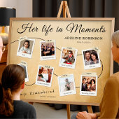 Haar leven in momenten Begrafenis Foto Herinnering Poster