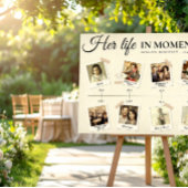 Haar leven in momenten Rouwfoto Herinnering Tijdli Poster