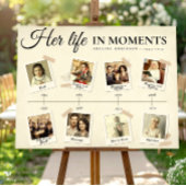 Haar leven in momenten Rouwfoto Herinnering Tijdli Poster