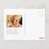 Haar leven vieren Moderne Eenvoudige Minimalistisc Briefkaart (Achterkant)