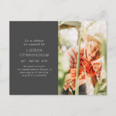 Haar leven vieren Moderne Eenvoudige Minimalistisc Briefkaart (Voorkant)