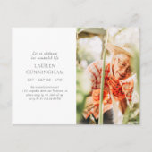 Haar Leven Vieren Moderne Eenvoudige Minimalistisc Briefkaart (Voorkant)