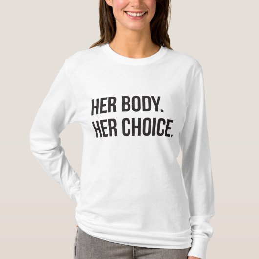 Haar lichaam Haar keuze Pro Choice Mannen T-shirt (Voorkant)
