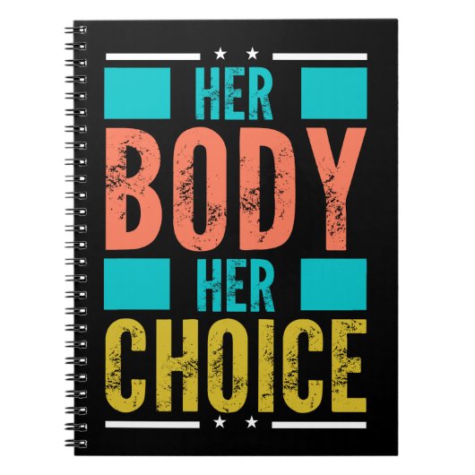 Haar Lichaam Haar Keuze Prochoice Mannen's Onderst Notitieboek (Voorkant)