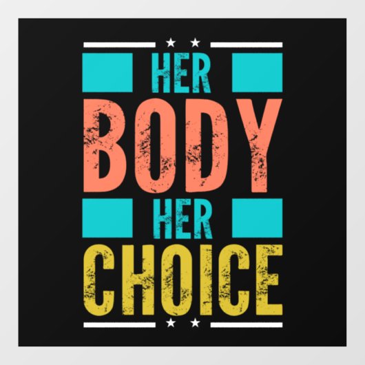 Haar Lichaam Haar Keuze Prochoice Mannen's Onderst Raamsticker (Vel)