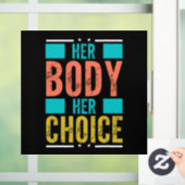 Haar Lichaam Haar Keuze Prochoice Mannen's Onderst Raamsticker (Huis)