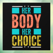 Haar Lichaam Haar Keuze Prochoice Mannen's Onderst Raamsticker (Vel 3)