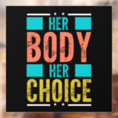 Haar Lichaam Haar Keuze Prochoice Mannen's Onderst Raamsticker (Vel 2)