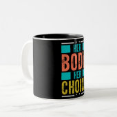 Haar Lichaam Haar Keuze Prochoice Mannen's Onderst Tweekleurige Koffiemok (Voorkant links)