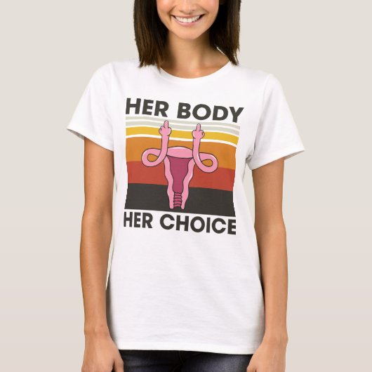 Haar lichaam haar keuze T-shirt (Voorkant)