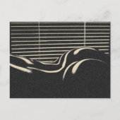 Haar lichaam in het donker, meisje silhouette kuns briefkaart (Voorkant)